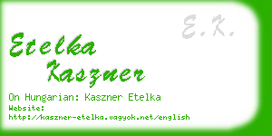 etelka kaszner business card